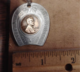 Vtg 1941 Duquesne Pilsener Beer Encased Lucky Penny Good Luck Horseshoe Token