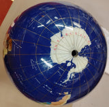 As-Is Lapis Gemstone World Globe 13" Tabletop - Cracked Coating Restoration