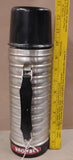 Vintage Uno Vac Aluminum Thermos Bottle Black Cup Union MFG Meriden CT