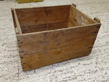 Vintage Industrial Wooden Crate Box 16"x12"x10" Rustic Shipping Cargo Box