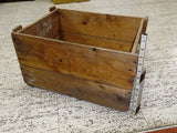 Vintage Industrial Wooden Crate Box 16"x12"x10" Rustic Shipping Cargo Box