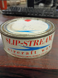 Rare Slip-Stream Aircraft Wax Can Retro Aviation Gas Oil Automobilia Advertising