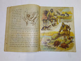 Antique 1900 Father Tuck Robinson Crusoe Untearable Linen Childrens Book As-Is