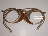 Vintage Cesco 22 Industrial Safety Glasses/Steampunk Goggles with Wire Mesh Side