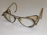 Vintage Willson Metal Frame Safety Glasses Clear Side Shields Steampunk Aviator