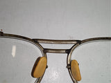 Vintage Willson Metal Frame Safety Glasses Clear Side Shields Steampunk Aviator