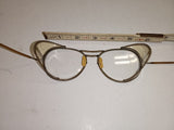 Vintage Willson Metal Frame Safety Glasses Clear Side Shields Steampunk Aviator