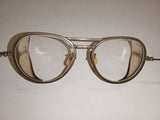 Vintage Willson Metal Frame Safety Glasses Clear Side Shields Steampunk Aviator