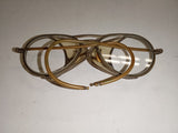 Vintage Willson Metal Frame Safety Glasses Clear Side Shields Steampunk Aviator