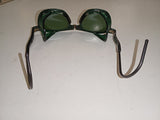 Mid-Century Willson Safety Goggles, Green Glass Lens w/ Side Shields, Steampunk