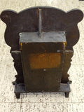 Antique Sessions Pressed Oak Gingerbread Clock Gold Stencil Butterfly Glass