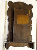 Antique Sessions Pressed Oak Gingerbread Clock Gold Stencil Butterfly Glass