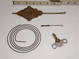 Antique Sessions Pressed Oak Gingerbread Clock Gold Stencil Butterfly Glass