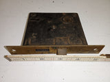 Antique Cast Iron Interior Mortise Lock Box 5.25" Faceplate Skeleton Key Salvage