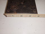 Antique Cast Iron Interior Mortise Lock Box 5.25" Faceplate Skeleton Key Salvage