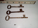 Antique Cast Iron Interior Mortise Lock Box 5.25" Faceplate Skeleton Key Salvage