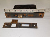 Antique Corbin 1250 Entry Mortise Lock Box with Ornate Brass Strike Plate
