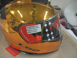LS2 FF390 Breaker Molecular Orange Chrome Full Face Motorcycle Helmet Size L DOT