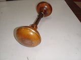 Antique Brass Doorknob Set 3 Hole Threaded Spindle Early 1900's