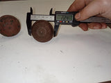 Antique Victorian Medallion Floral Rosette Eastlake 1890s Steel Doorknobs