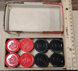 Vintage 1960 Whitman Crown Checkers 24 Plastic Self-Stacking USA No. 4413