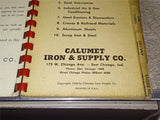 Antique Calumet Iron & Supply Co. Reference Book of Steel and Metals Calisco