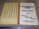 Antique Calumet Iron & Supply Co. Reference Book of Steel and Metals Calisco