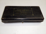 Vintage Patent Novelty Co Insurance Metal Lock Box Max Green Cleveland OH 1930s