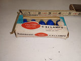 Vintage Paramount C-6J Christmas Light Bulbs 15V Miniature Base 5 Pack Blue NOS
