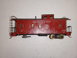Vtg Silver Streak Line B&O Wood Sheathed Caboose Assembled Box C190 HO