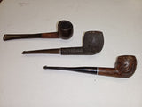 Vintage Tobacco Pipe Lot of 3 – Dr. Grabow Duke, Kaywoodie Custom Grain, Briar