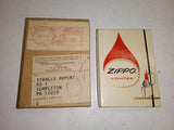 Vintage 1968 Zippo No. 200 Brush Finish Original Box & Factory Shipping Mailer