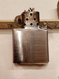 Vintage 1972 Zippo Lighter Standart Size Brushed Chrome 1-Slash Bottom Stamp