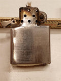 Vintage 1972 Zippo Lighter Standart Size Brushed Chrome 1-Slash Bottom Stamp
