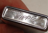 Vintage 1972 Zippo Lighter Standart Size Brushed Chrome 1-Slash Bottom Stamp