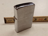 Vintage 1972 Zippo Lighter Standart Size Brushed Chrome 1-Slash Bottom Stamp