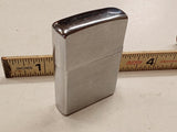 Vintage 1972 Zippo Lighter Standart Size Brushed Chrome 1-Slash Bottom Stamp