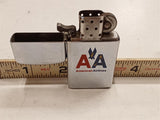 Vintage 1992 Zippo Lighter American Airlines Logo Brushed Chrome D VIII