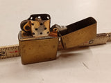 Vintage 1996 Solid Brass Zippo Lighter Matched Case/Insert Made in USA