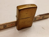 Vintage 1996 Solid Brass Zippo Lighter Matched Case/Insert Made in USA