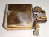 Vintage 1996 Solid Brass Zippo Lighter Matched Case/Insert Made in USA
