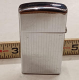 1978 Vintage Zippo Lighter Chrome Pinstripe Cross Hatch Engraved FRANK USA