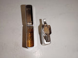 1978 Vintage Zippo Lighter Chrome Pinstripe Cross Hatch Engraved FRANK USA