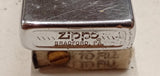 Vintage 1975 Zippo Slim Lighter Chrome INCLUDES Original 1975 Insert + 1999 Guts