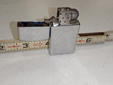 Vintage 1977 Zippo Slim Lighter Chrome Crosshatch Blank / Pinstripe 5-Slash