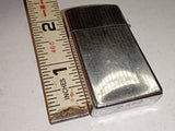 Vintage 1977 Zippo Slim Lighter Chrome Crosshatch Blank / Pinstripe 5-Slash