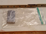 Vintage 1977 Zippo Slim Lighter Chrome Crosshatch Blank / Pinstripe 5-Slash