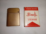 NOS Vintage 1950s Bowers Storm Master Lighter Calvert Extra Whiskey Gold Mint Bo
