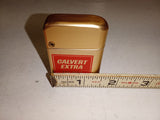 NOS Vintage 1950s Bowers Storm Master Lighter Calvert Extra Whiskey Gold Mint Bo