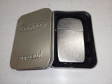 Discontinued Zippo BLU Satin Chrome Blue Flame Lighter & Tin 2007